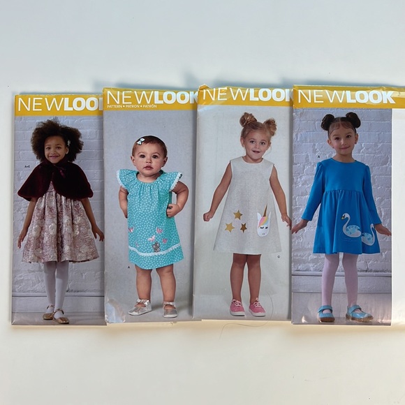 Lot of 4 Kids Baby Sewing Patterns by NEW LOOK R10273 R10287 R10083 R10542 Uncut - Picture 10 of 12
